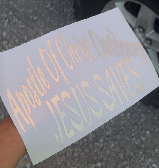 "JESUS SAVES" Decal